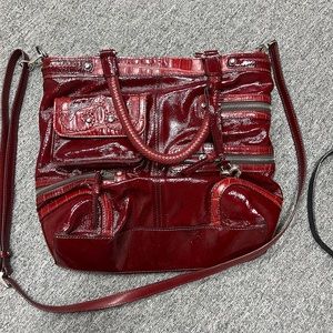 Brighton red bucket bag